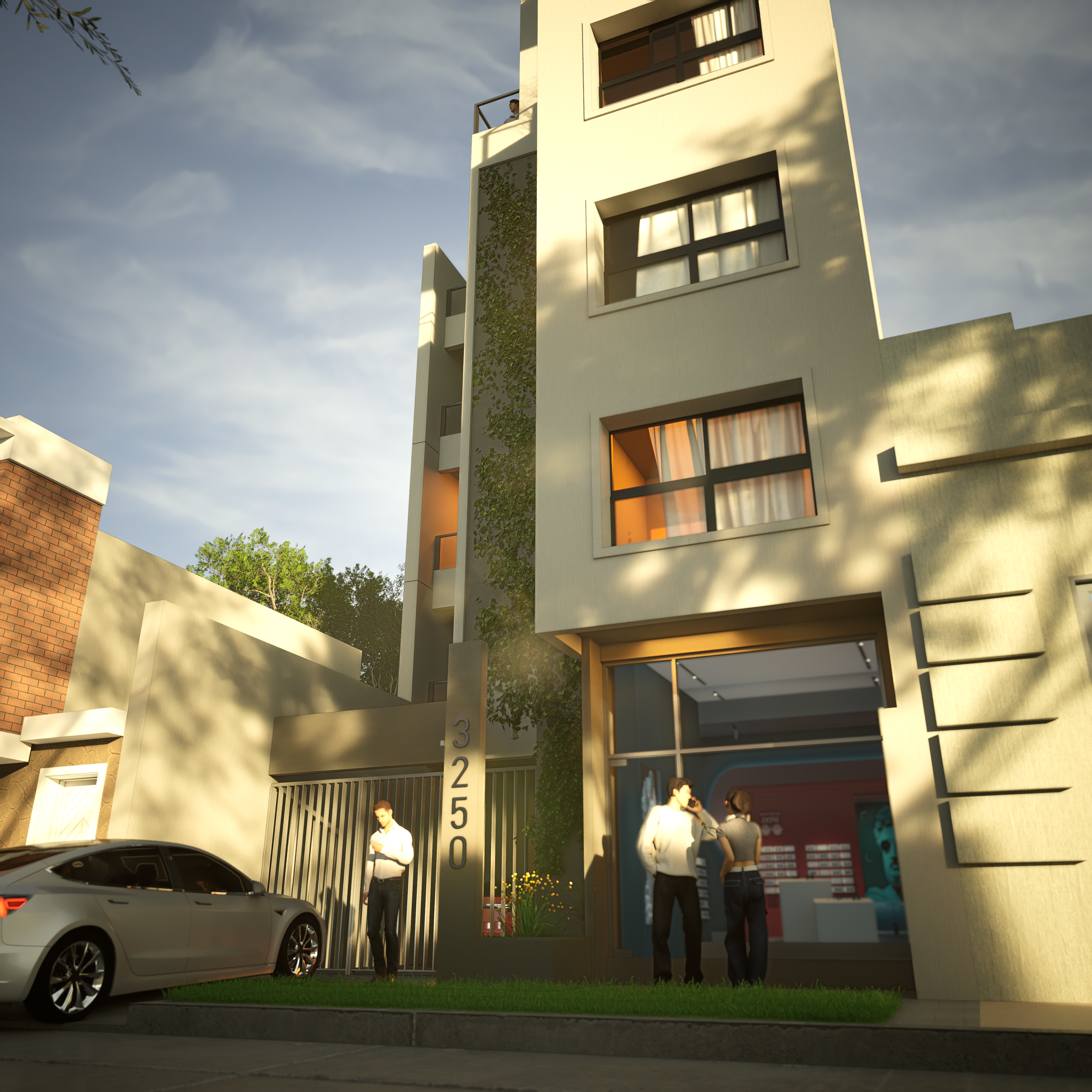 Render Detalle Fachada Vera 3285